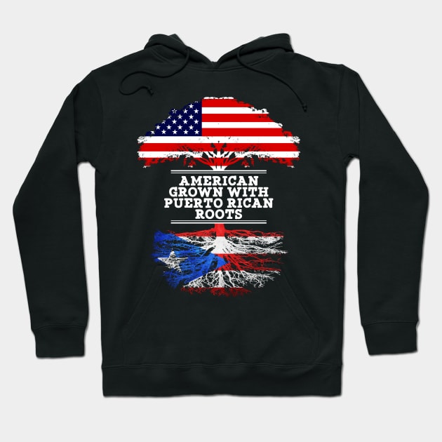 American Grown With Puerto Rican Roots - Gift for Puerto Rican From Puerto Rico Hoodie by Country Flags